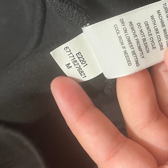 AYR The High Hopes Pants Flare Wide Leg Black Medium Pull On Pima Cotton Blend - Picture 5 of 10